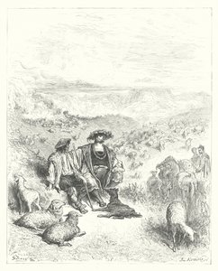 Le favole di La Fontaine: Il pastore e il re da Gustave Dore