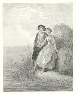 Le favole di La Fontaine: Tircis e Amaranth da Gustave Dore