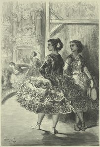 Il Fandango al Teatro San Fernando, Siviglia da Gustave Dore