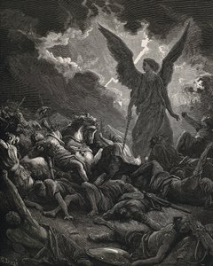 La Sacra Bibbia. 1866. SENNACHERIB (705-681 a.C.). Re di Assiria (705-681 a.C.). Angelo di Yahweh dell