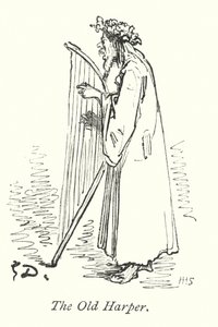 Il vecchio Harper (incisione) da Gustave Dore