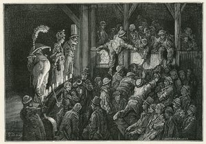 Il Penny Gaff a Whitechapel da Gustave Dore