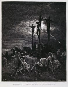 La crocifissione di Cristo, Illustrazione dalla Bibbia di Doré da Gustave Dore