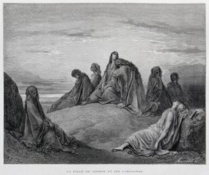 Le figlie di Iefte, Illustrazione dalla Bibbia di Doré da Gustave Dore