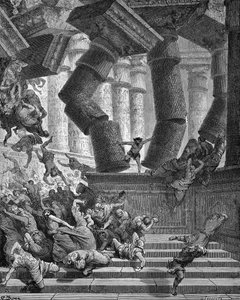 La morte di Sansone - Bibbia da Gustave Dore