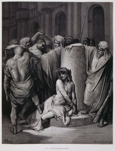 La flagellazione di Cristo; Illustrazione dalla Bibbia di Doré da Gustave Dore