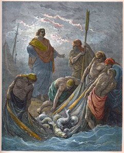 La pesca miracolosa - Incisione in 