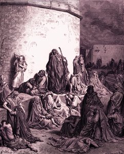 Il popolo piange su Gerusalemme, di Doré da Gustave Dore