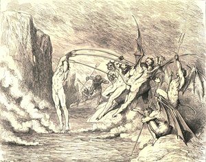 Detto questo, lo afferrarono con più di cento ganci da Gustave Dore