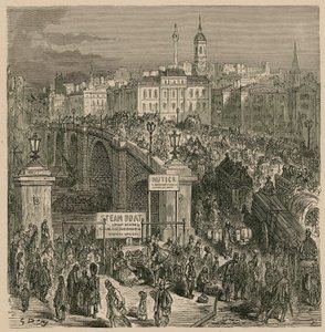 Traffico sul London Bridge da Gustave Dore