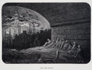 Vagabondo sotto i ponti - in "Londra" di Gustave Doré