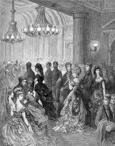 Ballo vittoriano alla Mansion House, Londra, incisione di Gustave Doré