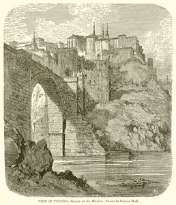Veduta di Toledo. Ponte di San Martino