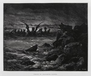 Visione del profeta Daniele, Illustrazione dalla Bibbia di Doré da Gustave Dore