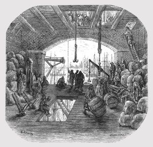 Magazzini sul Tamigi, 1872 da Gustave Dore