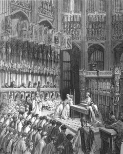 Abbazia di Westminster - Confermazione dei Ragazzi di Westminster, 1872 da Gustave Dore