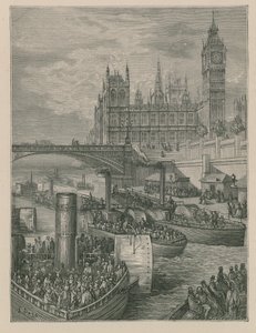 Scale di Westminster - Partenza dei piroscafi da Gustave Dore