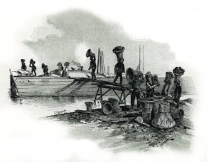Scaricatori di carbone alle forge di Ivry-sur-Seine. Disegno di Gustave Fraipont (1849-1923) tratto da Saint-Juirs da Gustave Fraipont