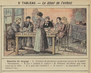 La cena del bambino da Gustave Fraipont