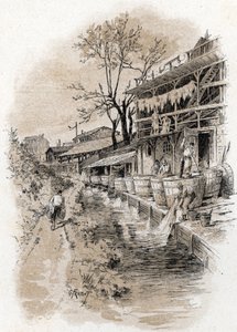 Megisseries della rue du Pot-au-Lait nel quartiere di Petit-Gentilly sulle rive della Bièvre a Parigi da Gustave Fraipont