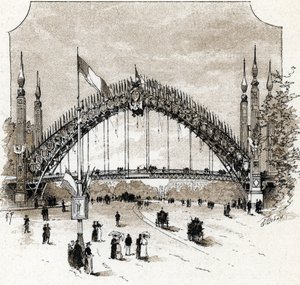 Veduta della passerella del Pont de l