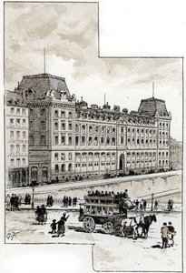 Veduta del dipartimento di polizia sul quai des Orfèvres, Parigi da Gustave Fraipont