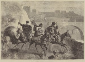 Mercanti di cavalli zingari che lasciano Toledo da Gustave Janet
