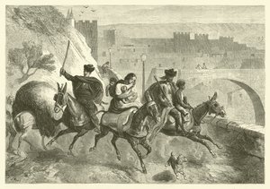 Zingari che lasciano Toledo dopo il mercato da Gustave Janet