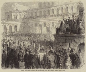 Vittorio Emanuele che Saluta i Fiorentini dalla Galleria di Palazzo Pitti