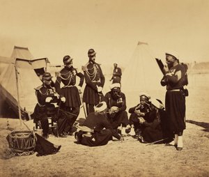 Campo di Châlons: gli zuavi della Garde al bivacco da Gustave Le Gray