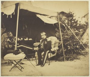 Ufficiali seduti in una tenda, Camp de Châlons