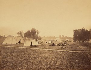 [Tende e attrezzature militari, Campo di Chalons] da Gustave Le Gray