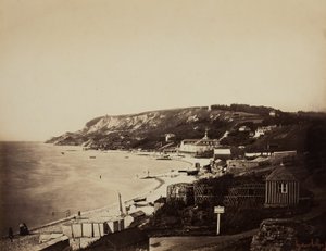 La spiaggia di Sainte-Adresse, con i bagni Dumont