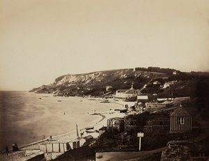 La spiaggia di Sainte-Adresse, con i bagni Dumont