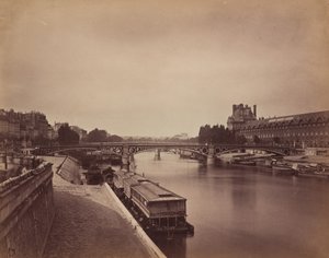Il Pont du Carrousel, Parigi: Vista a ovest dal Pont des Arts da Gustave Le Gray