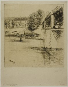 Il ponte a Gournay, di lato da Gustave Leheutre