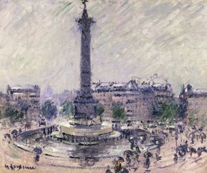 Parigi, Place de la Bastille, c.1922 da Gustave Loiseau