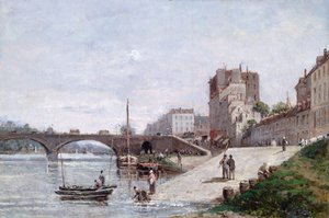 La Senna e il porto di Courbevoie da Gustave Mascart