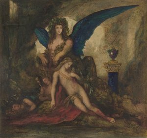 Sfinge in una grotta Poeta, Re e Guerriero, 1840-98 da Gustave Moreau
