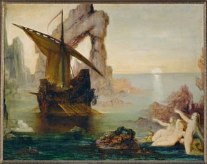 Ulisse e le sirene (dipinto su tela) da Gustave Moreau