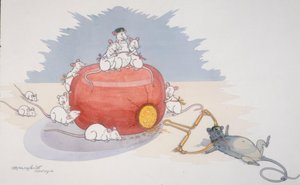 1ª Guerra Mondiale / Le Gourmand puni / Caricatura di G. Wendt