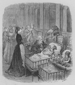 Ospedale per bambini da Gustave after Dore