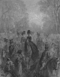 Hyde Park, Le Ladys Mile, Promenade Des Dames da Gustave after Dore