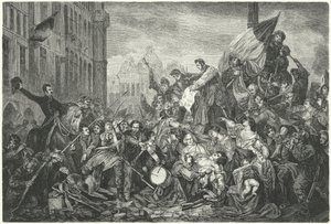 Episodio della Rivoluzione Belga del 1830 da Gustave Wappers