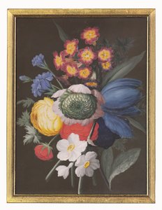 Natura morta con bouquet floreale
