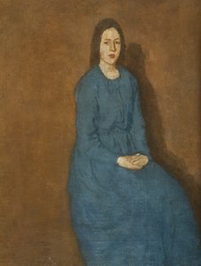 Una giovane donna in blu da Gwen John