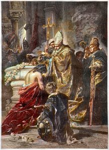 Il battesimo di Santo Stefano, primo re d