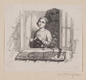 Illustrazione per "Cinque da un baccello di pisello" in H.C. Andersen, "Fiabe e storie", Volume 2
