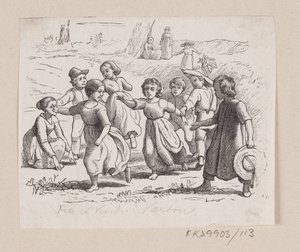Illustrazione per "Fra et Vindue i Vartou" in H.C. Andersen, "Fiabe e Storie", Volume 2 da H.P. Hansen