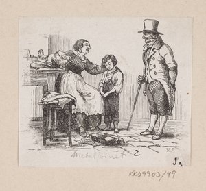 Illustrazione per "Il porcellino di metallo" in H.C. Andersen, "Fiabe e Storie", Volume 1 da H.P. Hansen